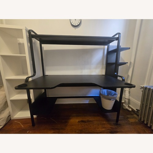 Used IKEA FREDDE Black Computer Desk for sale on AptDeco