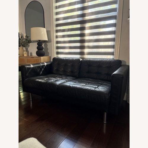 Used IKEA Leather Loveseat Sofa 2 Seater for sale on AptDeco