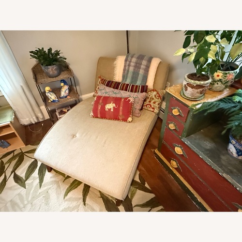 Used Light Brown Fabric Chaise Lounge for sale on AptDeco