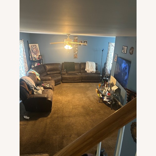 Used 3piece Sectional With 4 Recliners  for sale on AptDeco