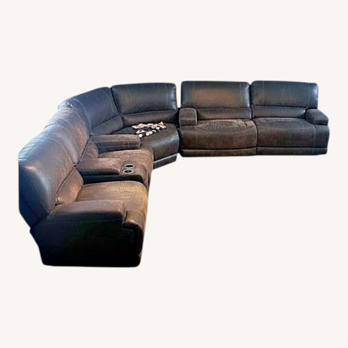 Used 3piece Sectional With 4 Recliners  for sale on AptDeco