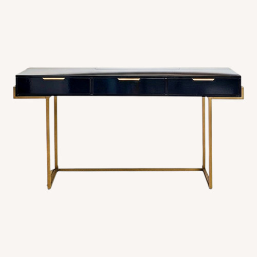 Used Wayfair Black Lacquer Desk for sale on AptDeco