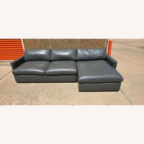 Used Crate & Barrel Lounge Deep Dark Gray 2 Piece Sectional for sale on AptDeco