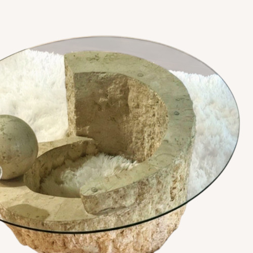 Used Tessellated Stone Coffee Table for sale on AptDeco