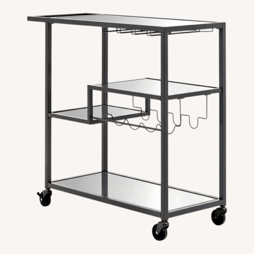 Used Evonne Miranda Steel and Glass Bar Cart for sale on AptDeco