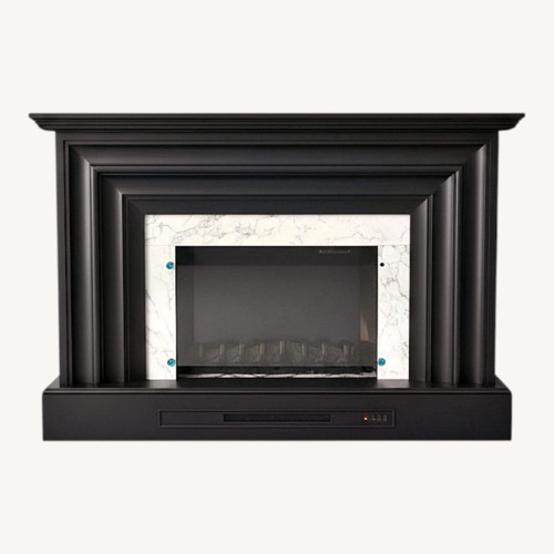 Used Black Wood Décor Electric Fireplace for sale on AptDeco