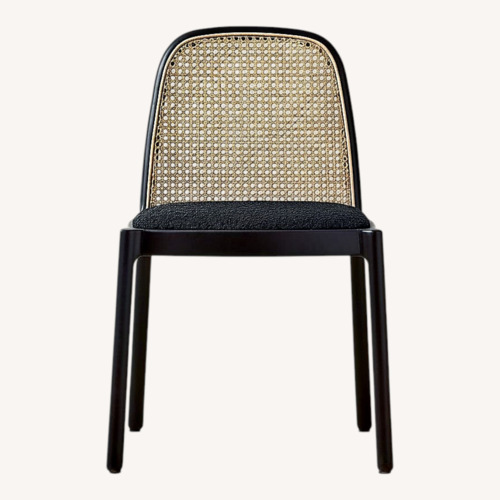 Used CB2 Nadia Black Cane Dining Chairs for sale on AptDeco