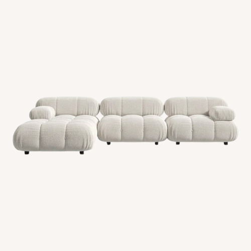 Used Rove Concepts White Fabric Loveseat for sale on AptDeco