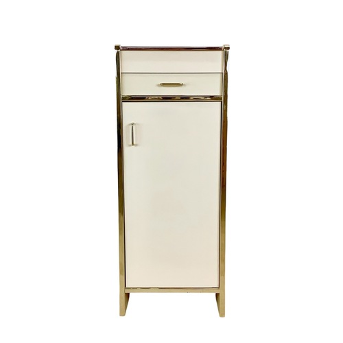 Used Vintage 1980s Jewelry Armoire with Gold-Tone Trim for sale on AptDeco