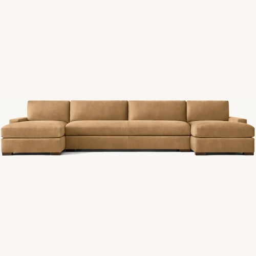Used Restoration Hardware Maxwell Leather Sectional for sale on AptDeco