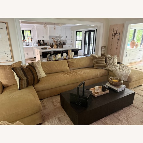 Used Restoration Hardware Maxwell Leather Sectional for sale on AptDeco