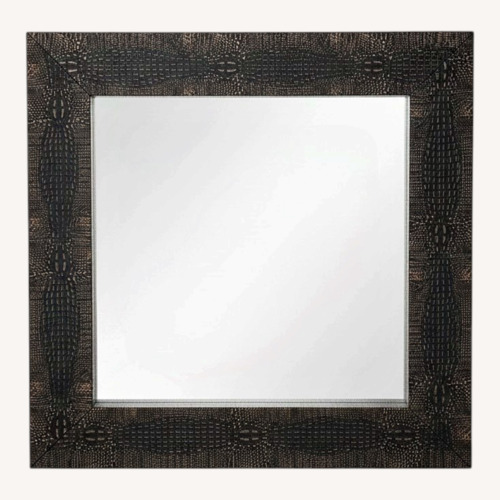 Used Leather Framed Mirror for sale on AptDeco