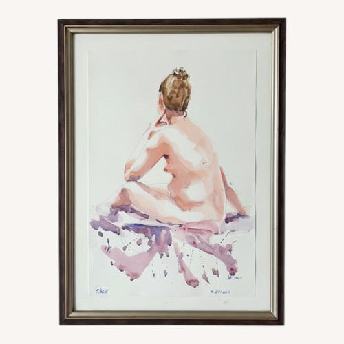Used Original Water Color Nude Figure Painting  for sale on AptDeco