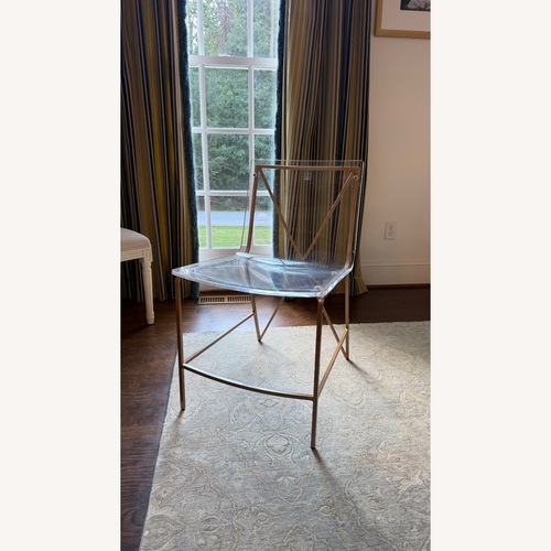 Used LuxeDecor Gabby Johnson Acrylic and Iron Dining Chairs  - 4 for sale on AptDeco