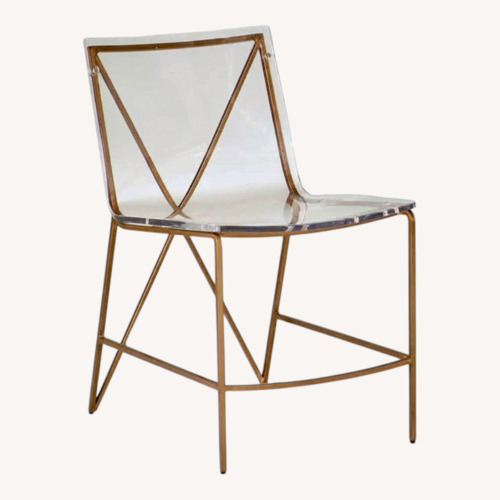 Used LuxeDecor Gabby Johnson Acrylic and Iron Dining Chairs  - 4 for sale on AptDeco