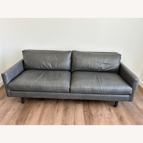 Used Room & Board Dark Gray Leather Couch for sale on AptDeco