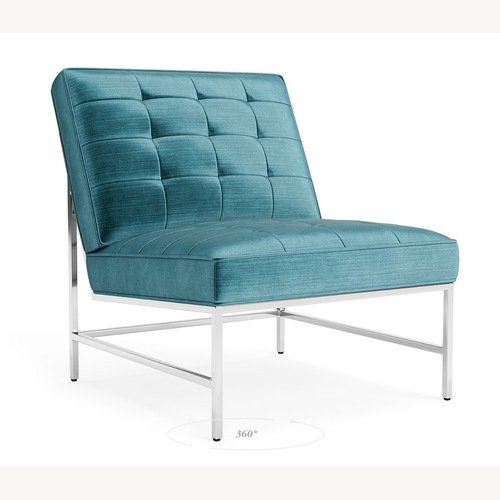 Used Mitchell Gold Chairs Aquamarine Velvet - Set of 2 for sale on AptDeco