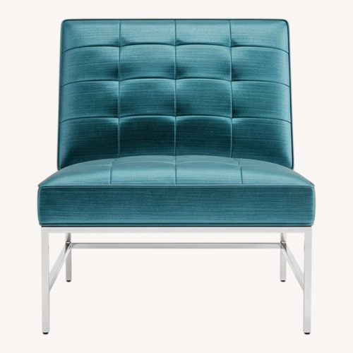 Used Mitchell Gold Chairs Aquamarine Velvet - Set of 2 for sale on AptDeco