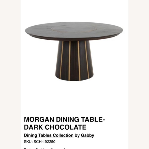 Used Perigold Gabby Morgan 60” Table with Lazy Susan for sale on AptDeco