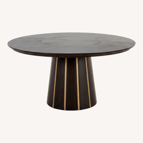 Used Perigold Gabby Morgan 60” Table with Lazy Susan for sale on AptDeco