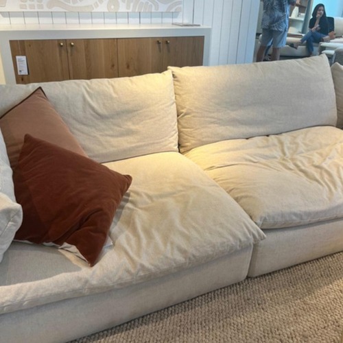 Used Crate & Barrel Light Gray 2 Piece Sectional for sale on AptDeco