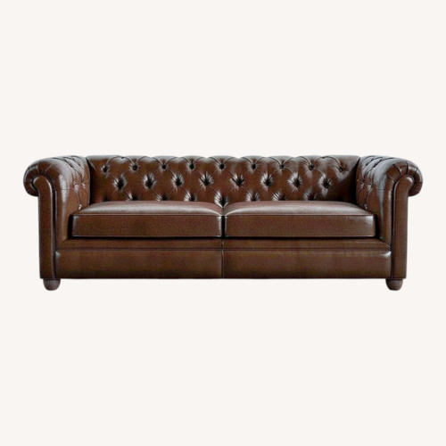 Used Pottery Barn Brown Chesterton Sofa for sale on AptDeco