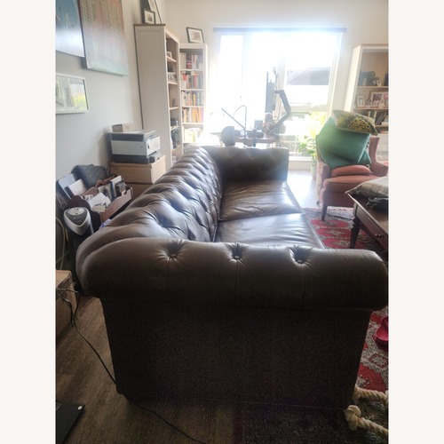 Used Pottery Barn Brown Chesterton Sofa for sale on AptDeco