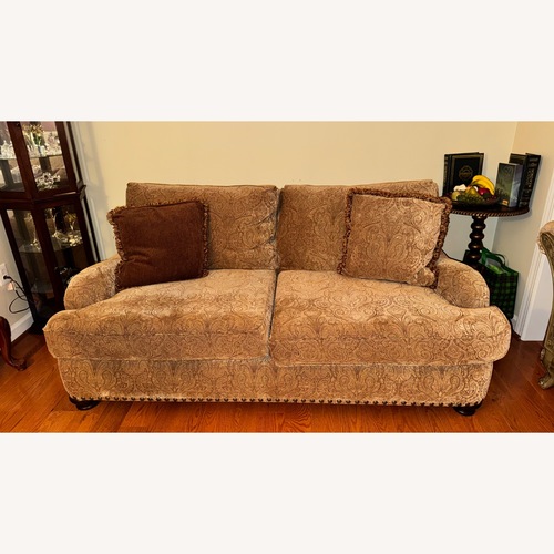 Used Paisley Loveseat with Nailhead Trim for sale on AptDeco