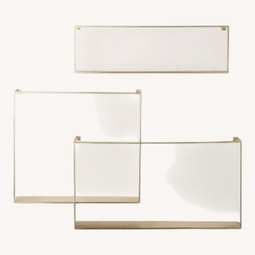 Used CB2 Gold Metal Wall Shelf for sale on AptDeco
