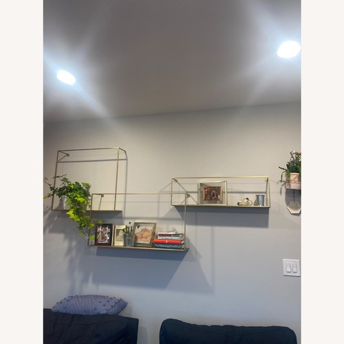 Used CB2 Gold Metal Wall Shelf for sale on AptDeco
