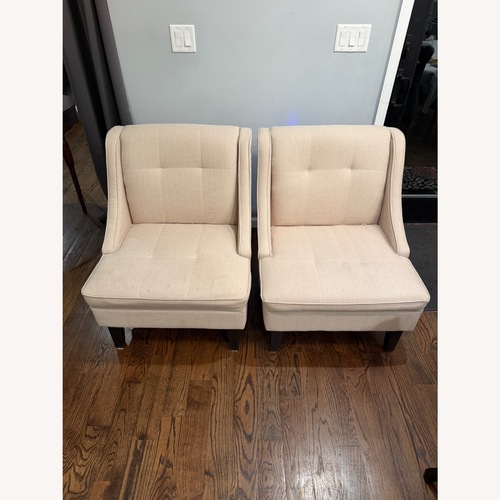 Used Light Brown Fabric Accent Chair for sale on AptDeco