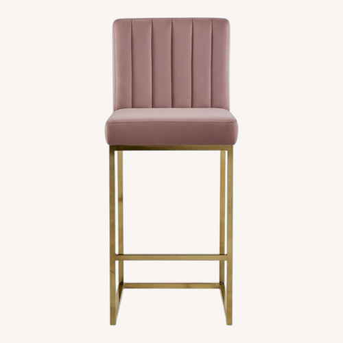 Used Etta Avenue Roscoe 26" Mauve Velvet Counter Stools for sale on AptDeco