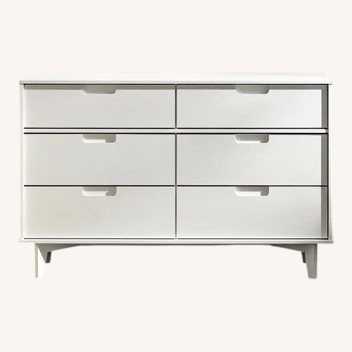 Used Walker Edison Sloane 52" White 6-Drawer Dresser for sale on AptDeco