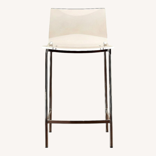 Used CB2 Chiaro Acrylic Counter Stools - Set of 3 for sale on AptDeco