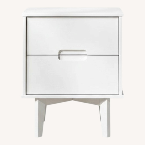 Used Walker Edison White 2-Drawer Wooden Nightstands for sale on AptDeco