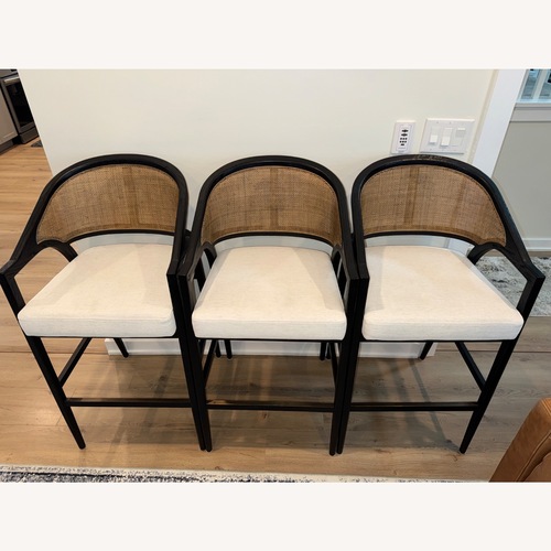 Used Arhaus Aimee Bar Stools - Set to 3 for sale on AptDeco