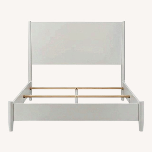 Used AllModern Light Gray Wood King Bed for sale on AptDeco