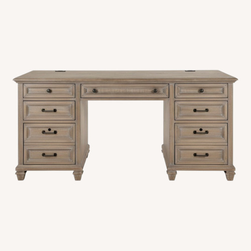 Used Magnussen Home Executive Desk & Credenza for sale on AptDeco