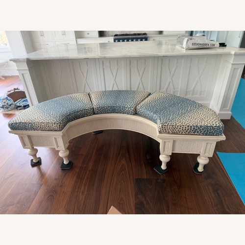 Used Custom Neoclassical Curved Banquette Bench for sale on AptDeco