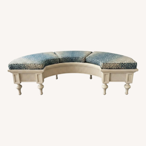 Used Custom Neoclassical Curved Banquette Bench for sale on AptDeco