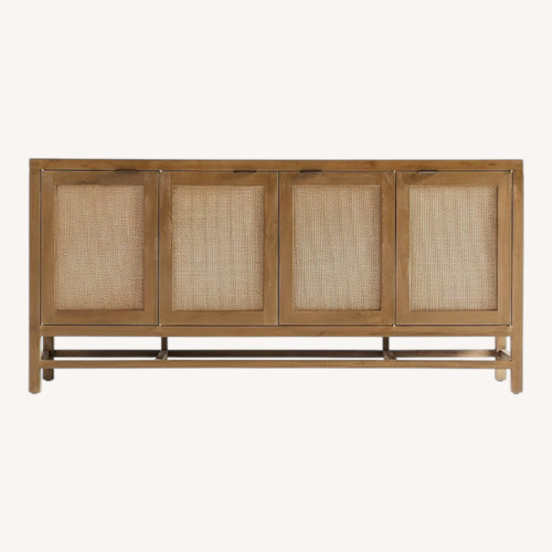 Used Crate & Barrel Natural Wood Media Storage for sale on AptDeco