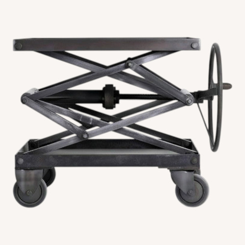 Used Restoration Hardware Industrial Scissor Lift Table for sale on AptDeco