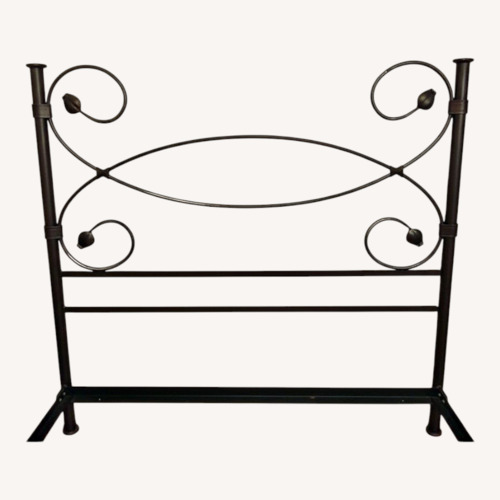 Used Vintage/Antique Dark Gray Metal Queen Bed for sale on AptDeco