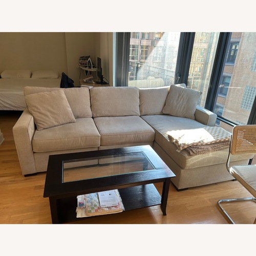 Used Macy's 2 Piece Sectional Sofa in Beige for sale on AptDeco