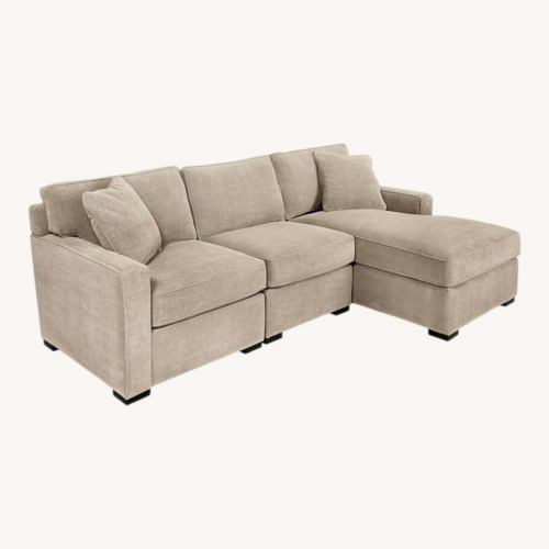 Used Macy's 2 Piece Sectional Sofa in Beige for sale on AptDeco