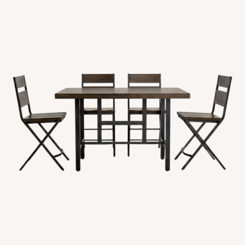 Used Raymour & Flanigan Natural Wood Dining Set for sale on AptDeco