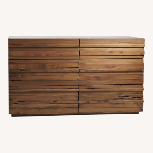 Used West Elm Stria Dark Brown Wood Dresser for sale on AptDeco