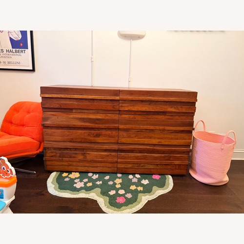 Used West Elm Stria Dark Brown Wood Dresser for sale on AptDeco