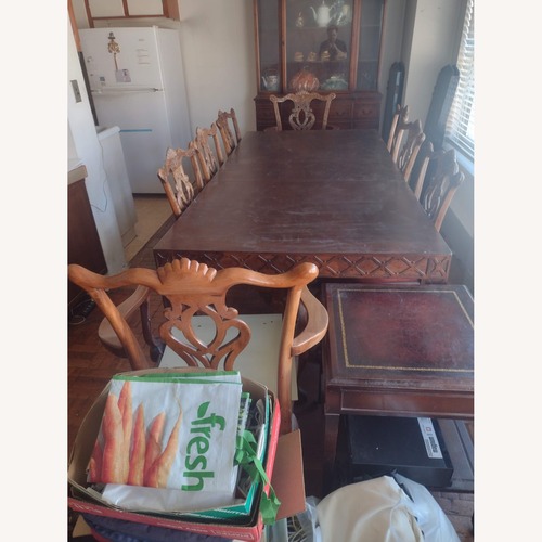 Used Vintage/Antique Finds Dark Brown Dining Table for sale on AptDeco