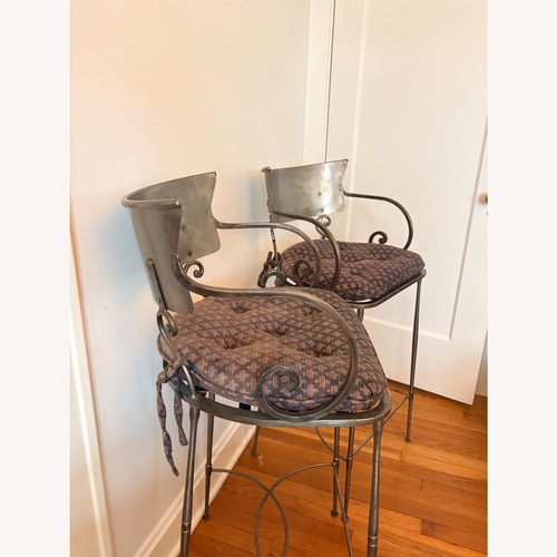 Used Vintage Forged Steel Scroll Counter Chairs for sale on AptDeco